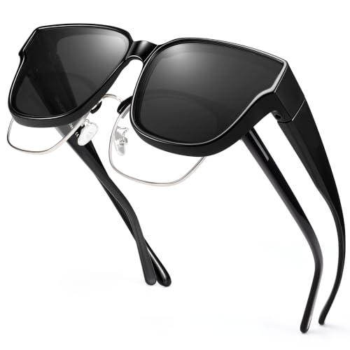 Image of URUMQI Polarized Sunglasses Fit Over Glasses Women Men UV400 Trendy Shades