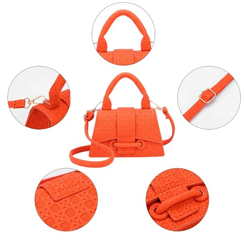 Image of Ayliss Micro Mini Crossbody Handbag Women's Purse Clutch Cute Mini Trendy Bag Top Handle PU Leather Shoulder Bag