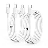 USB C ケーブル 1M 2本 PD対応 60W急速充電 【PSE認証】 USB C to C コード 純正品 type-c ケーブル 高速データ 断線防止 iPhone 17/16/15 Pro/Plus/Pro Max、MacBook Pro/Air、iPad Pro/Airなどtype-c機種対応 充電コード(ホワイト)