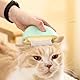 SoeUyd 4 in 1 Katzenbürste Massage Pflege und Fellager, Katzenkamm, Hundebürste, Katzenbürste Langhaar und Kurzhaar, Universal Haustier Bürste, Abnehmbare Tragbare Katzen- und Hundebürste