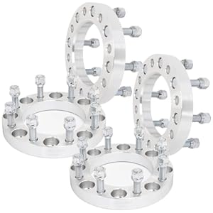 Qyllqbq 4Pcs 1&Quot; 25Mm Thick 8X170 To 8X170 Wheel Spacers (Silver) 2 41v7u2r1rnl. sl500 . ss300