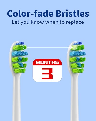 Electric Toothbrush Brush Heads x 4 for 7AM2M Toothbrush (Black)