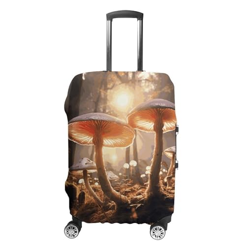 Travel Luggage Protector Cover Waterproof Wheeled Travel Mushroom Forest Suitcase Covers Case For 19-32 Inch Luggage