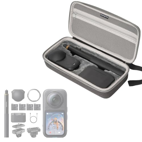 Insta360 X6 �G�b�Z���V�����L�b�g�Ή� �L�����[�P�[�X�iL �T�C�Y�j [���s�A���i] | for Insta360 X6�A�N�Z�T���[�A�{�́AX6�o�b�e���[�A�[�d��A���B��_�����[�ł��鎝���^�їp�g���x���P�[�X�E��e�� ���[�o�b�O �ϏՌ� �h�o �S