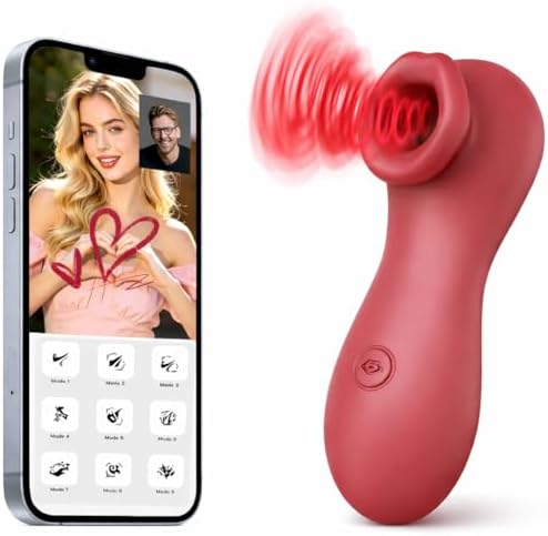 Lireva Sugador de Clitóris, Vibradoris Feminino Controle Remoto via App com 10 Modos de Sucção, Brinquedos Sexuais com Carregamento USB e Impermeáveis