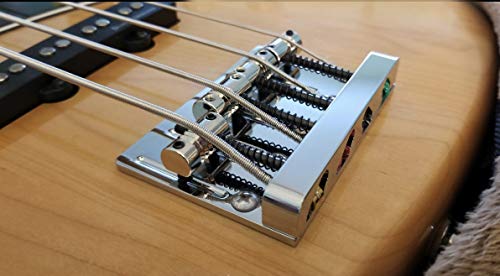 Precision-Machined Brass High Mass Bass Bridge For Fender Jazz Or Precision Bass - Perfect Fit - Vintage Mount #TOP6