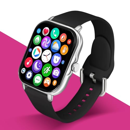 Image of H06 Bluetooth Smartwatch for Men & Women | Fitness & Health Tracker with Heart Rate, Blood Oxygen & Sleep Monitor (Grey) (Black)