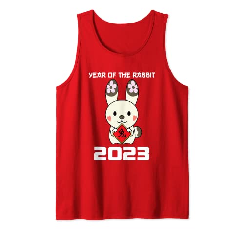 Año del conejo 2023 del zodiaco chino Año Nuevo Lunar Camiseta sin Mangas