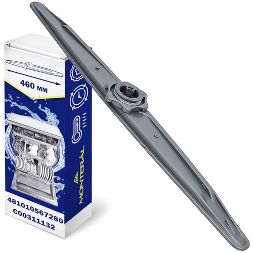 Braccio di Spruzzo Inferiore per Lavastoviglie 460 mm con Codice Originale 481010567280 per Bauknecht per Whirlpool C00311132 per Indesit per Ariston - Garanzia di 10 Anni - MONTERAL