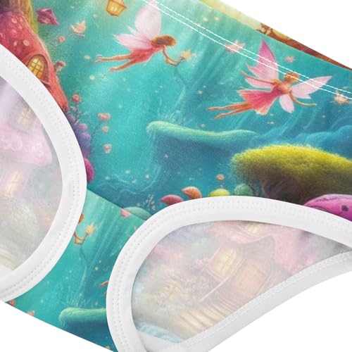 Cotton Toddler Girls Underwear Flower Fairy Forest Panties for Girl Bright Kids Undies Briefs 2t4