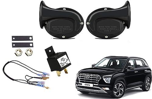 Image of AMN Horn Hyundai Creta car Sound (Low + High) Compatible dual tone (Horn & Relay)
