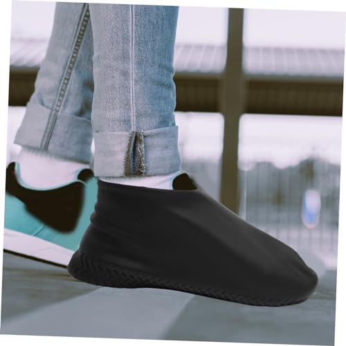 Fundas impermeables para calzado para hombre, fundas antideslizantes reforzadas para botas, cubrebotas para condiciones lluviosas, protector de calzado para actividades al aire libre miniatura 2