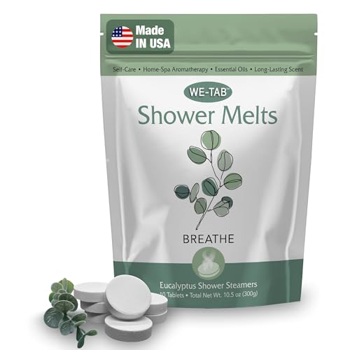 We-Tab Shower Steamers 10-pk with Essential Oil Aromatherapy to Breathe