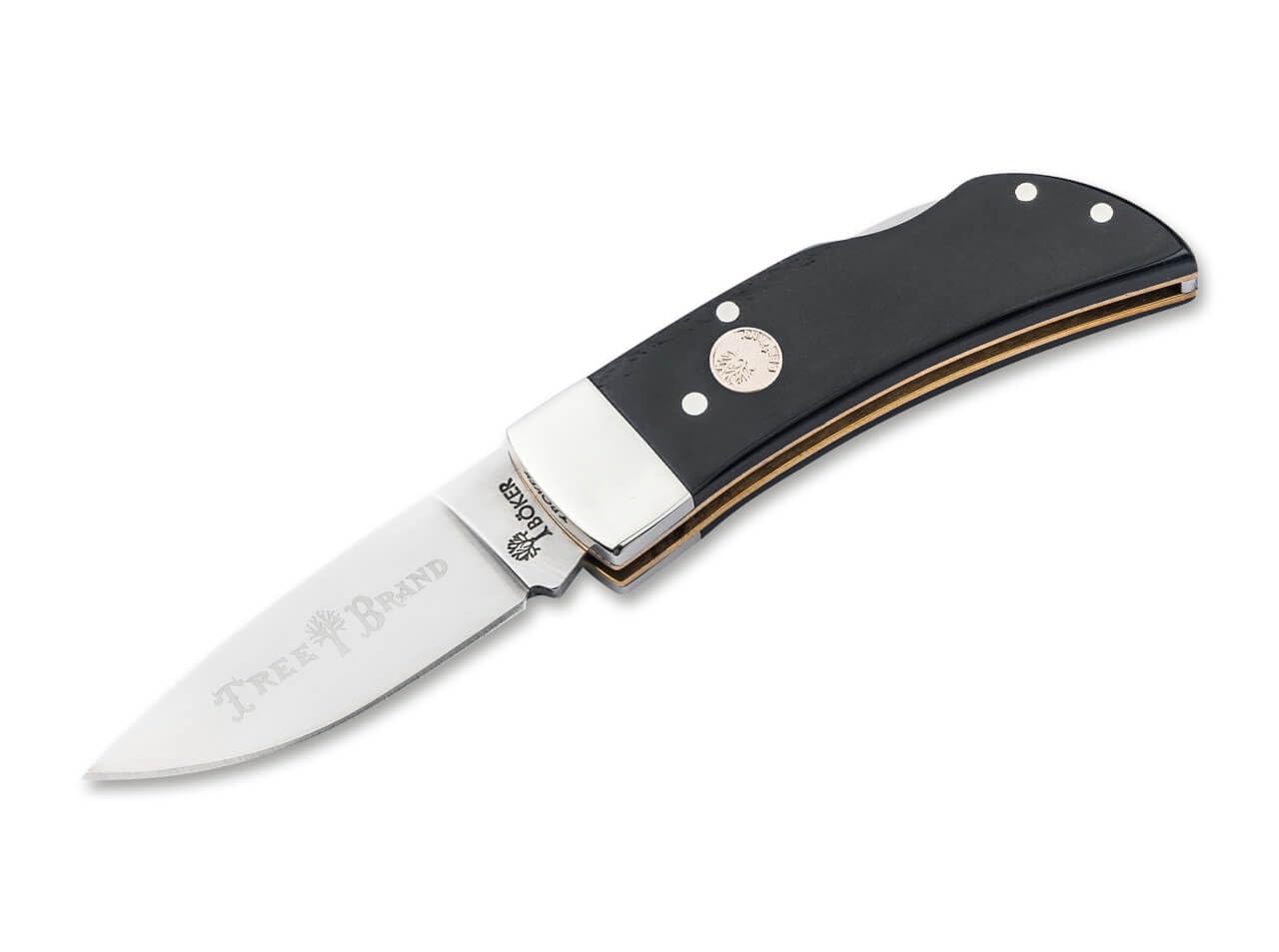 Boker Pocket Knife, D2 Stainless Steel, Black Smooth Bone, Traditional Series 2.0, Made in Germany