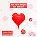 Valentines Day Balloons I LOVE YOU Balloons and Heart Balloons Kit, 28 PCS Valentines Day Decorations for Party, Valentines Balloons Set - Pack of 20 Foil Red Heart Shaped Balloons 18 Inch + 8 Alphabets Foil Balloons