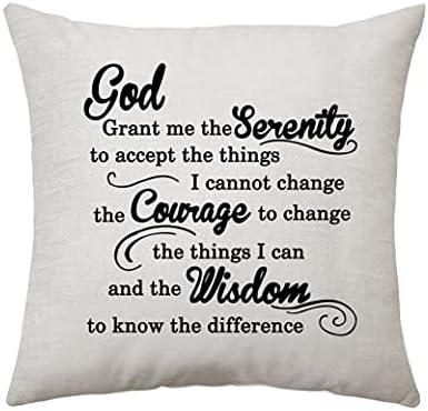 Inspirational Gifts Christian Quotes Pillow Cover Be Brave Be Fearless You are Never Alone Bible Verse Pillowcase Inspirational Pillowcase for Family Friends Religious Gifts 45 x 45 cm (Be Strong)