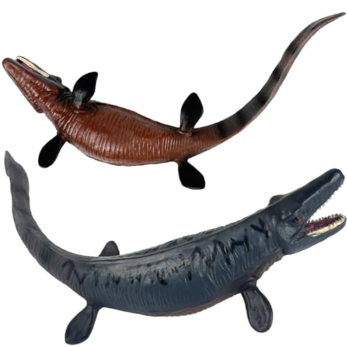 Image of SmilerSmile 7.8 inch Tylosaurus Figurine Plastic Sea Creature Toy for Toddlers | Solid PVC Action Figure, Simulation Sea Animals, Educational Ocean Animal Model, Non-toxic Safe Bath Toy for Kids