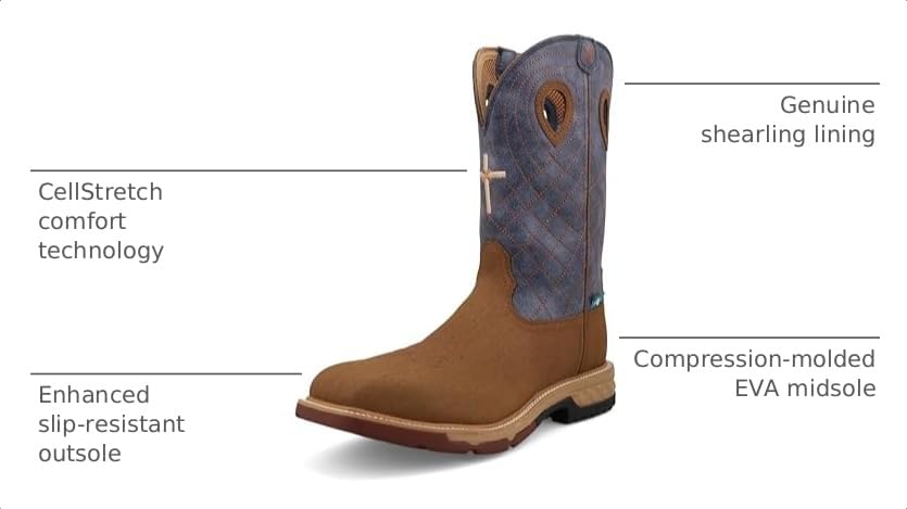 Image of Twisted X Men's 12 inch Pull on Alloy Toe Waterproof Western Work Boot