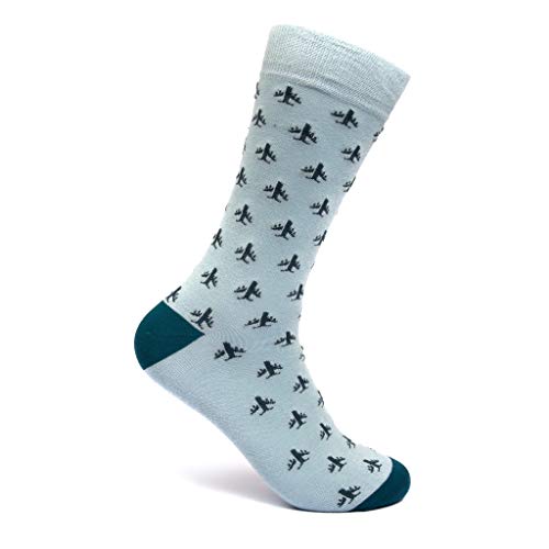 Image of Mint & Oak Printed Crew Socks For Men, Soft Cotton Calf Length Socks, Colorful Sock Gift For Men, Anti-Microbial & Odour Free, Funky Socks - Gift Box of 3