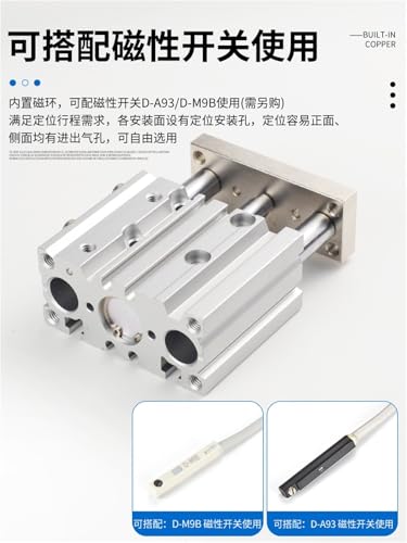 Vérin pneumatique MGPM63*25 trois axes pour stopper les vibrations - 4