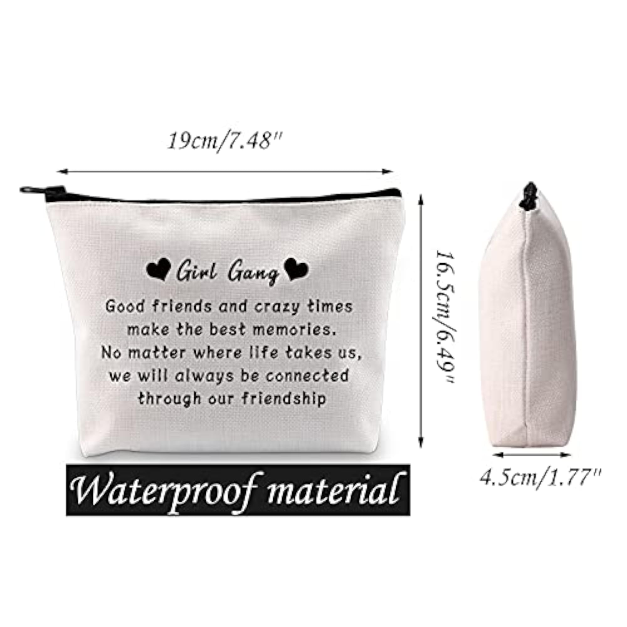 Weekend Gift Cosmetic Bag BFF Makeup Pouch