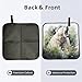 Zhufwei White Bear Ink Foldable Sitting Pad 15.8x15.8 Inches, Waterproof Portable Beach Seat Cushion for Outdoor Camping Travel with Carabiner for Bleachers Picnic Hiking