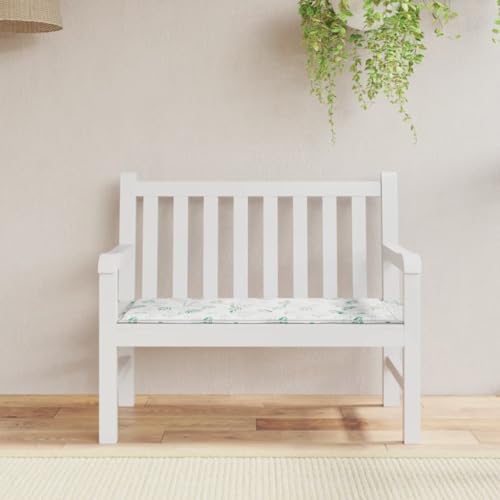 Coussin de banc de jardin imperméable et antidérapant motif feuilles - 2