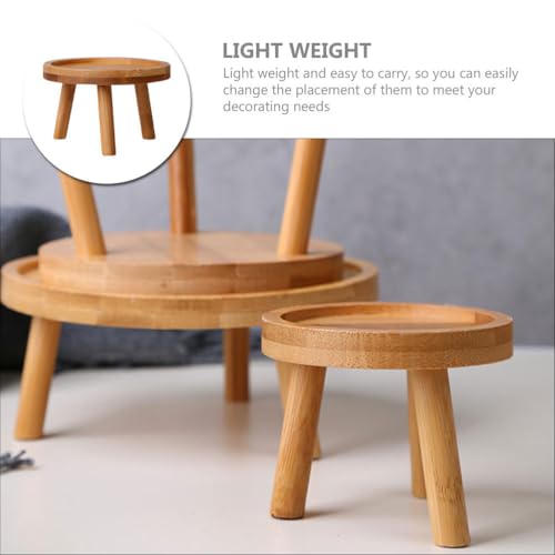Image of balacoo Wooden Plant Stand Indoor Stackable Flowerpot Holder Display Stool for Succulents Bonsai Pot Pedestal Household Vase Stand 8.46 X 4.72 X 4.72 in for Home Decor
