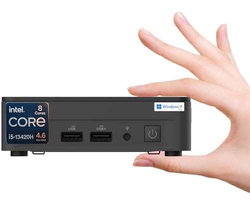 Image of Customized ASUS NUC 13 Pro Slim Mini PC Desktop, Intel Core i5-13420H CPU, 8GB / 16GB / 32GB / 64GB RAM, 256GB / 512GB / 1TB / 2TB SSD, 4K Display, HDMI, Wi-Fi 6, Win11 Pro, MS Office for The Web