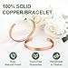 Fashtour Pure Copper Bracelet – Copper Bracelet for Men & Women – 100% Solid, Raw & Uncoated Handmade Hammered Tibetan Cuff Bangle (Copper024)