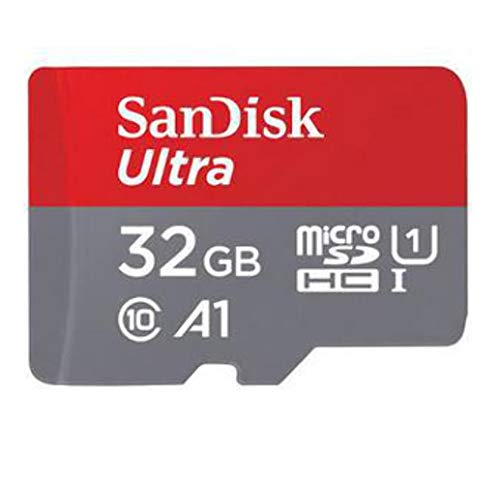 SanDisk Ultra 32 GB microSDHC Memory Card + SD Adapter with A1 App Performance Up to 98 MB/s, Class 10, U1, SDSQUAR-032G-GN6MA