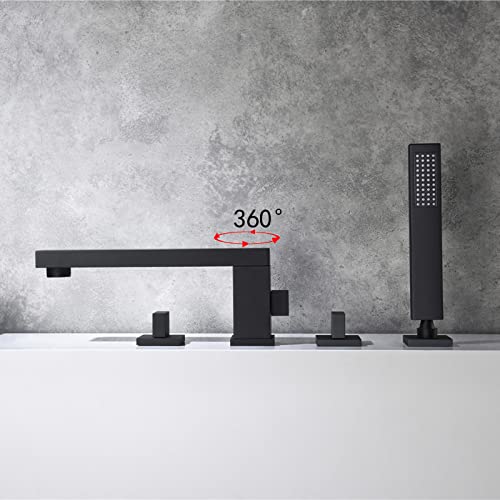 Robinets de baignoire et ensemble de douche de bain mural avec pommeau de douche complet - 6