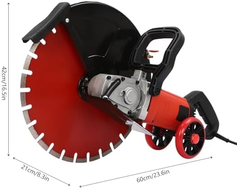 Bild 4 - Elektrische Betonsäge Betontrennsäge mit Sägeblatt und Rollender Umlenkrolle Einstellbare MaxTiefe 165mm Ziegelsteinmaschine Steinschneider Steintrennmaschine Betonschneider