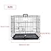 23.6-Inch Dog Cage Crate – Heavy Duty Black Metal Folding Crate with Chew-Resistant Plastic Base Tray, and Carrier Handle – Ideal for Puppy Training