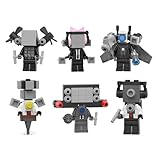 スキビティトイレ レゴブロック [全6種セット] Skibidi Toilet スーパータイタン・ドリルマン・監視人・コンピュータマン・鎧の巨人・サウンドマン コレクション用おもちゃ 誕生日・ハロウィンギフト (全6種セット C) [並行輸入品]
