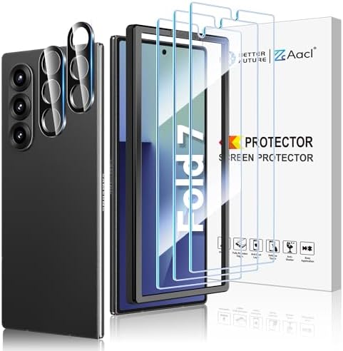 AACL 3 Pack Galaxy Z Fold 7 Screen Protector Tempered Glass [Fron...