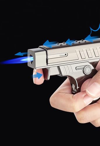 Encendedor de llama azul a prueba de viento recargable miniatura 3