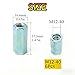 6PCS M12-40 Heavy Duty Hex Coupling Nuts, Carbon Steel Zinc Plated Connectors for 1/2