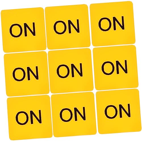 Autocollants On/off légers en PVC jaune à forte adhérence pour interrupteurs (20 pièces)