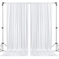 AK TRADING CO. 10ft breed x 12ft lange polyester achtergrond gordijnen panelen met roede zakken - huwelijksceremonie feest thuis raamdecoraties - (zwart