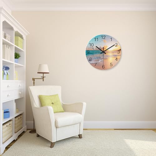 Constantplanet 1BL150-1201 Beach Wall Clock Battery Operated 12 Inch thumb #1