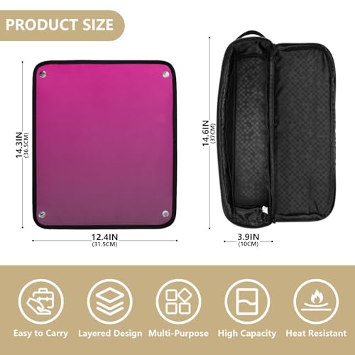 Bolsa de viaje para herramientas de cabello con tapete resistente al calor miniatura 4