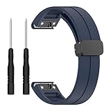 26mm 22mm 20mm QuickFit Watch Band Compatible with Garmin Fenix 8 7 6 5 3 hr 6s 5s 6x 5x Forerunner 935 945 965 Magnetic Silicone Watch Band for Garmin Instinct Approach MARQ Descent Quatix Epix Pro