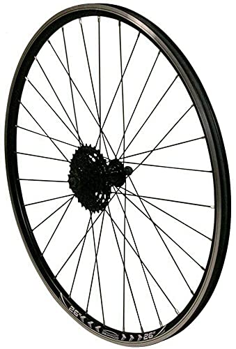 Redondo 26 Zoll Hinterrad Laufrad Felge Schwarz + 9-Fach Kassette