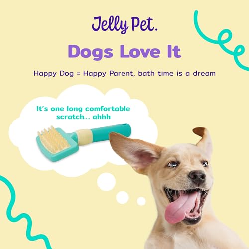 Jelly Pet Hunde-Badebürste, nass oder trocken zum Enthaaren