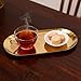 SHEUTSAN Gold Decorative Tray, 9x3 Inch Stainless Steel Serving Tray, Bathroom Cosmetics Organizer, 10 Pack