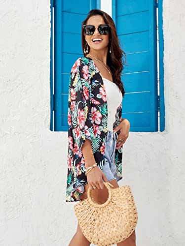 Image of BB&KK Women's Floral Kimono Summer Short Cover Ups Tops