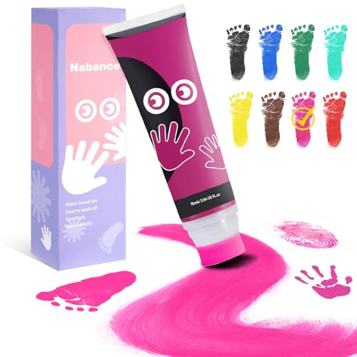 Nabance 2.54 fl oz Pink Baby Hand and Footprint...