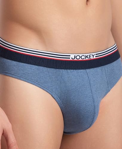 Image of Jockey US49 Men Super Combed Cotton Solid Brief with Ultrasoft Waistband
