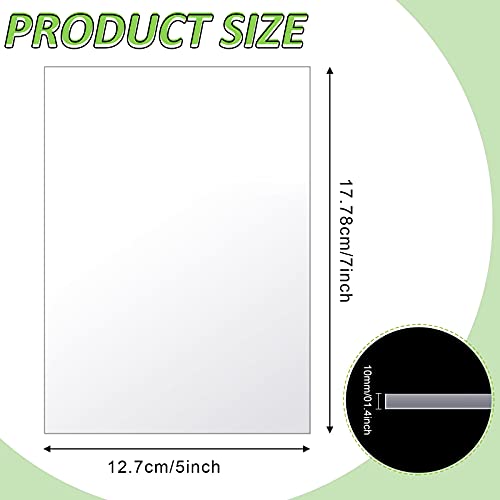 Queekay 40 Pcs Acrylic Sheets 7 x 5 x 0.04 Inch Clear Plastic Acrylic Sheet with Protective Paper Clear PETG Panels for Craft Projects, DIY Display,Replacement Picture Frame Glass - Image 2